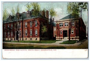 1906 Short Ridge High School South Front Indianapolis Indiana Vintage Postcard