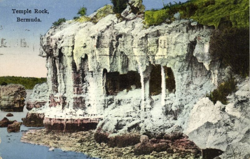 bermuda, Temple Rock (1931) Postcard