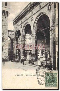 Old Postcard Firenze Loggia Dell Orgagna