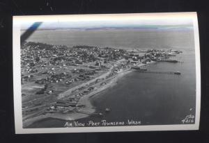 RPPC PORT TOWNSEND WASHINGTON AERIAL VIEW ELLIS 4016 REAL PHOTO POSTCARD