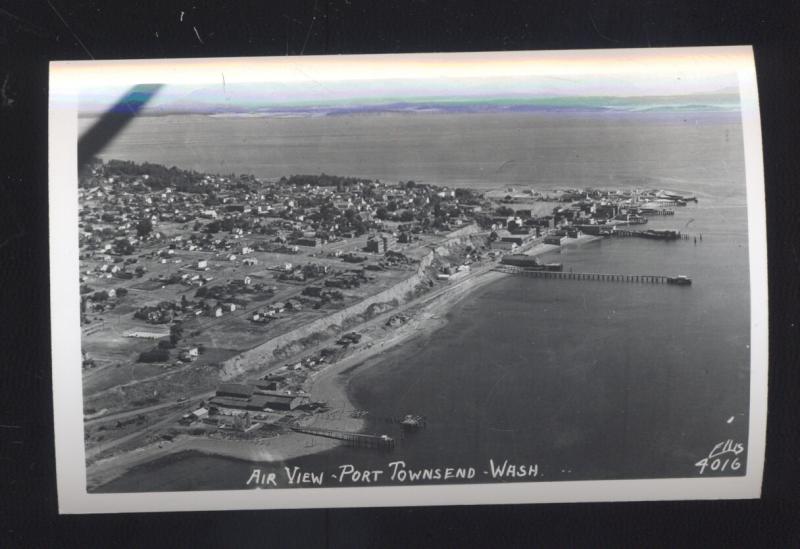 RPPC PORT TOWNSEND WASHINGTON AERIAL VIEW ELLIS 4016 REAL PHOTO POSTCARD