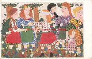 Trautl Conrad,Vienna School for Arts & Crafts,Children Playing Blind Man's Bluff