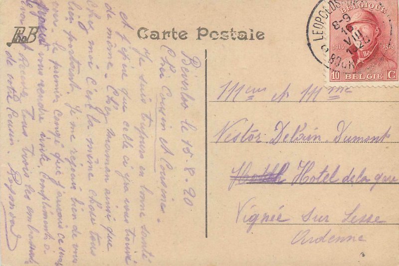 Postcard Belgium Camp de Beverloo ecole d?application