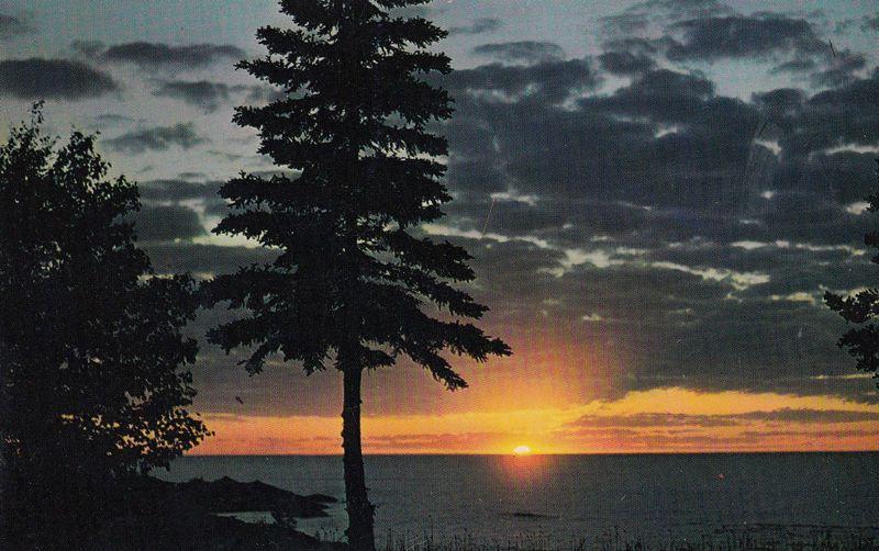 Simcoe Country Ontario at Sunset Canadian Postcard