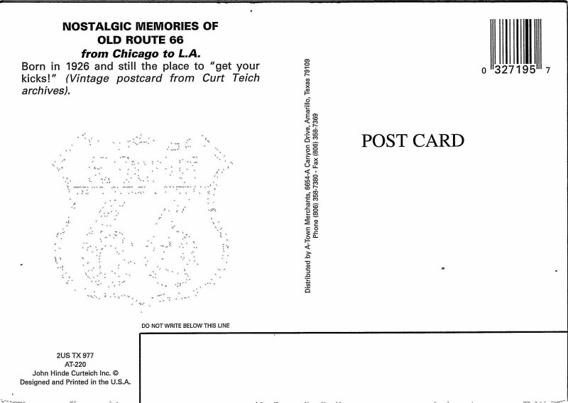 VINTAGE CONTINENTAL SIZE POSTCARD GETTING OUR KICKS ON ROUTE 66 MULTI-VIEWS