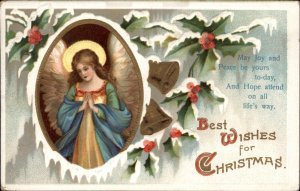 Clapsaddle Christmas Praying Angel Int'l Art c1910 Vintage Postcard