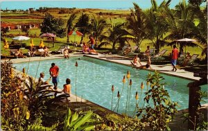 Swimming Pool Hotel Mocambo Nadi Fiji Sabeto Valley 10c Fiji Stamp Postcard G6