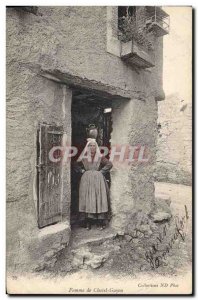 Postcard Old Woman Folklore Chatel Guyon