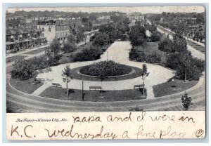 Kansas City Missouri MO Postcard Aerial View Of The Paseo Trees 1906 Antique