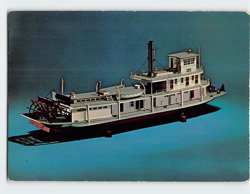Postcard Stern-Wheel towboat  in Charleston, West Virginia