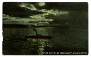 WA - Puget Sound by Moonlight