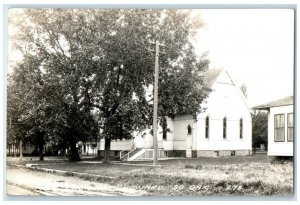 c1940's Methodist Church View Howard South Dakota SD RPPC Photo Postcard