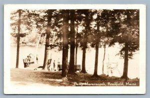 REDFIELD ME CAMP MARANACOOK VINTAGE REAL PHOTO POSTCARD RPPC