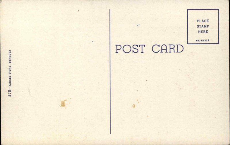 Bermuda British Isles Golfing Scene Ocean 1930s-50s Vintage Postcard