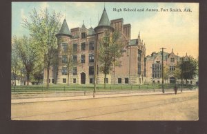 FORT SMITH ARKANSAS HIGH SCHOOL AND ANNEX BUILDING VINTAGE POSTCARD 1910