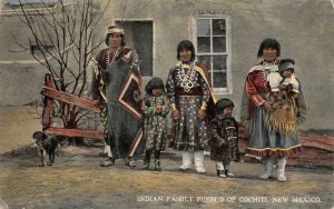 Indian Family Pueblo of Cochiti New Mexico Native American 1910 Vintage Postcard