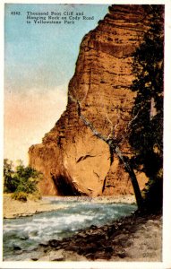 Yellowstone National Park Cody Road Thousand Foot Cliff and Hanging Rock