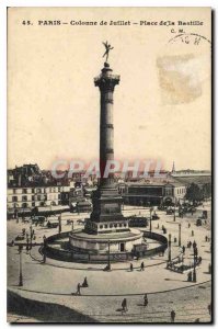 Postcard Old Paris July Column Bastille Square