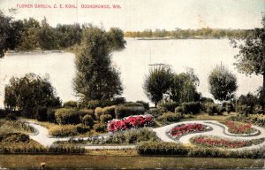 Wisconsin Oconomowoc C E Kohl Flower Garden 1911