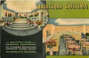 OK, Oklahoma City, Boulevard Cafeteria, Curteich