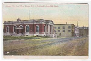 Post Office Coombs S&L Bank Auburn Maine 1910c postcard