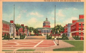 Vintage Postcard 1930's College Of Arts & Science Men University Of Rochester NY