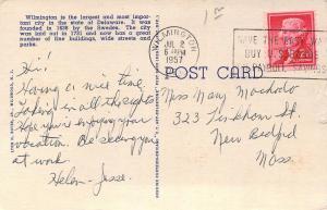 Linen Era,Large Letter, Wilmington, DE,Old Postcard