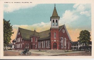 Postcard First UB Church Palmyra PA