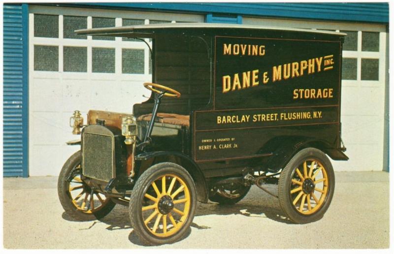 Flushing Queens NYC Dane & Murphy 1913 Best Panel Van Moving Truck Postcard 70s