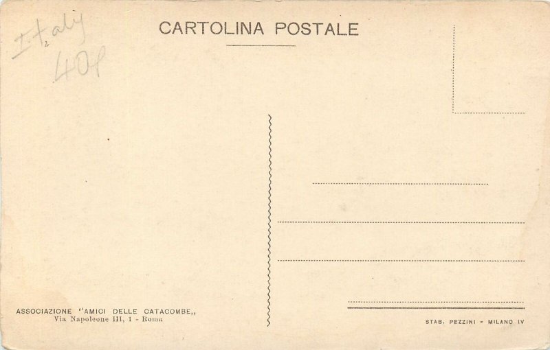 Italy Postcard Catacomba di S Callisto Cubicolo dei Sacramenti - L'Eucaristia