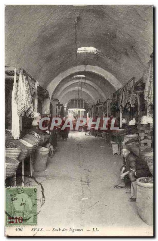 Tunisia Postcard Old Souk vegetables