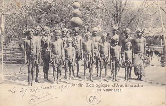 Group Of Natives Jardin Zoologique d'Acclimation Les Malabares Hagenbeck...