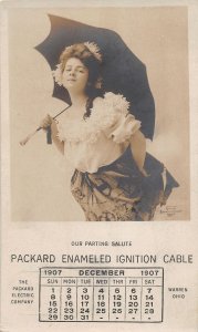 J39/ Warren Ohio RPPC Postcard c1910 Advertising Packard Ignition Cable 327