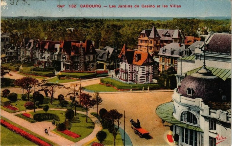 CPA CABOURG - Les Jardins du Caisno et les Villas (271833)