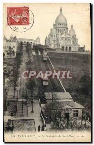 Postcard The Old Paris Sacre Coeur Funicular