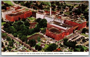 Battle Creek Michigan 1950s Postcard Aerial View Home Of Post Cereals