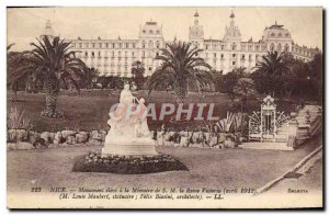 Postcard Old Nice high Monument to the Memory of the SML Victorie Queen