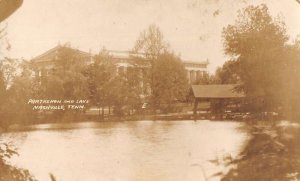 Nashville Tennessee Parthenon and Lake Real Photo Vintage Postcard AA29121