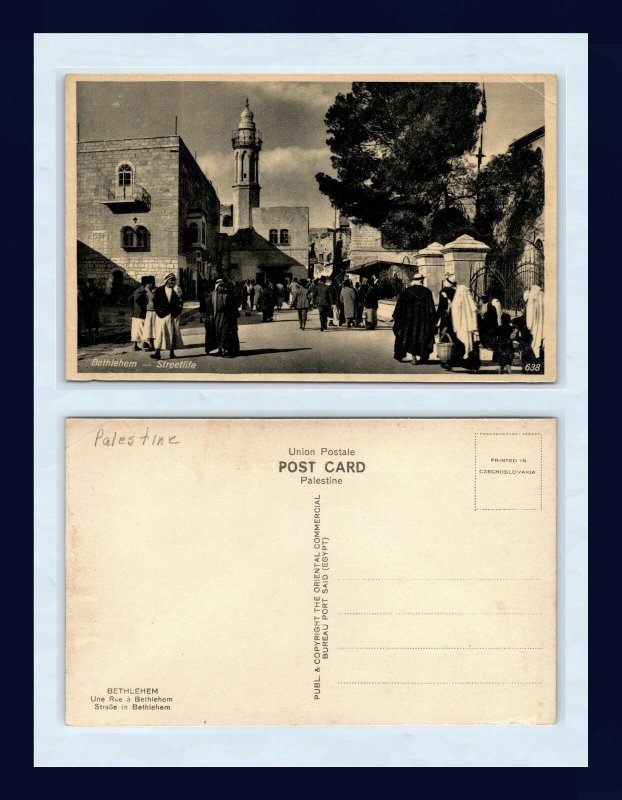 PALESTINE BETHLEHEM STREET PUBLISHED BY ORIENTAL COMMERCIAL PORT SAID CIRCA 1915