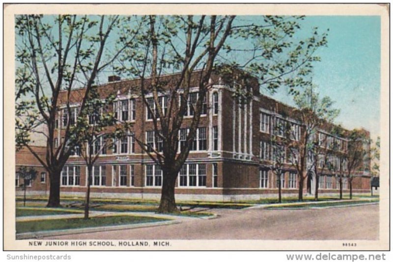 Michigan Holland New Junior High School Curteich