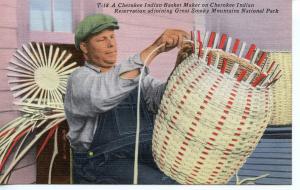 US    PC652   CHEROKEE INDIAN BASKET MAKER