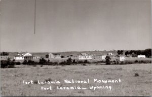 Real Photo Postcard Fort Laramie National Monument in Fort Laramie, Wyoming