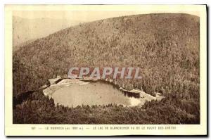 Old Postcard Le Hohneck Lake Blanchemer seen from Route des Cretes
