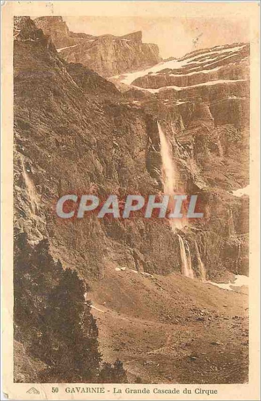 Old Postcard Gavarnie La Grande Cascade Cirque