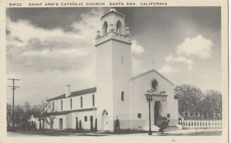 SANTA ANA, California, 1940s; Saint Ann's Catholic Church