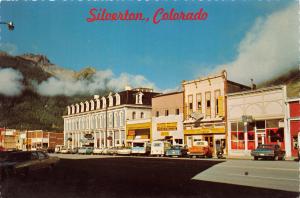 SILVERTON COLORADO MAIN STREET POSTCARD 1960s