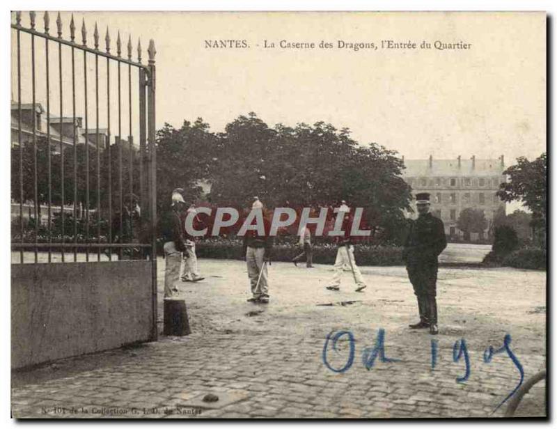 Postcard Old Barracks Army Barracks Nantes Dragons L & # 39entree neighborhood