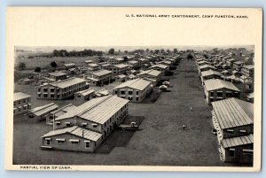 1940 Camp Funston Kansas KS Postcard US National Army Cantonment Partial View