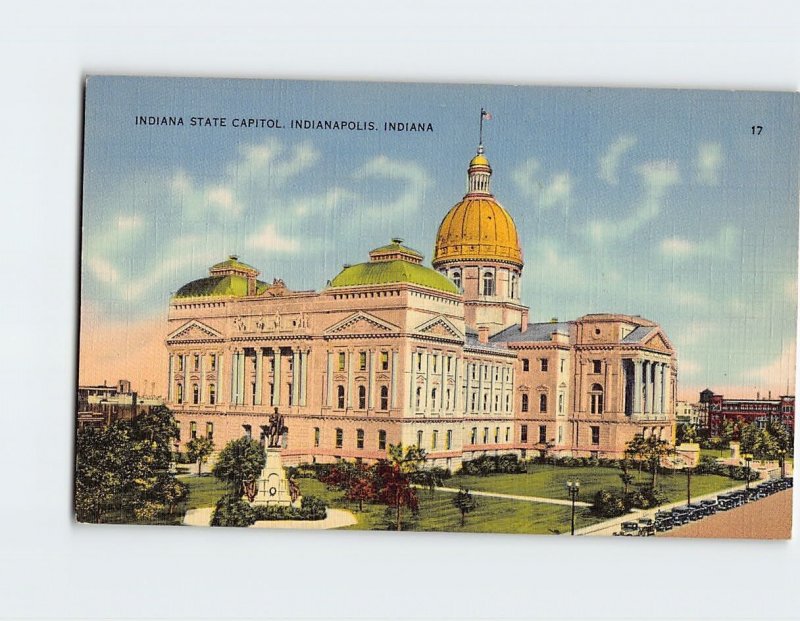 Postcard Indiana State Capitol, Indianapolis, Indiana