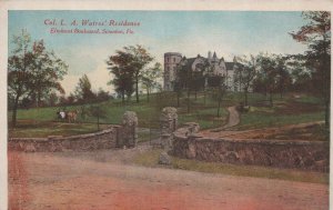 Postcard Col LA Watres' Residents Elmhurst Blvd Scranton PA